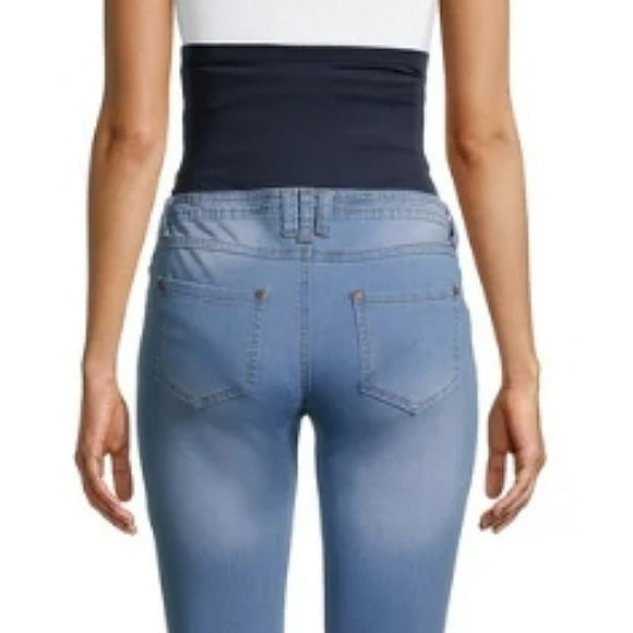 NWT☆OH! MAMMA☆Women's Small MATERNITY Bootleg Full Panel Jeans - Picture 7 of 8